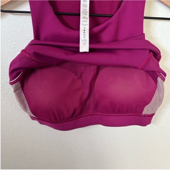 Lululemon Wunder Train Crop Tank Top Racerback Rare Bright Fuchsia Pink Size 4 - Picture 10 of 10